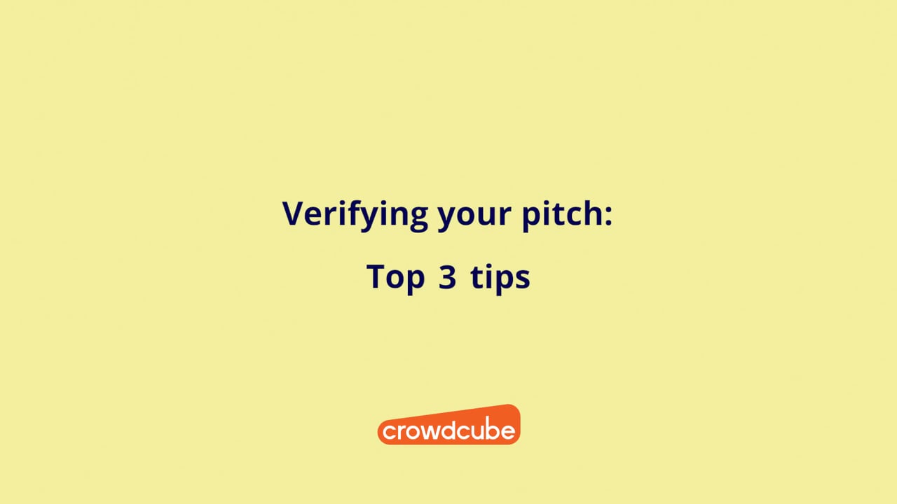 Verifying your pitch - Top 3 tips