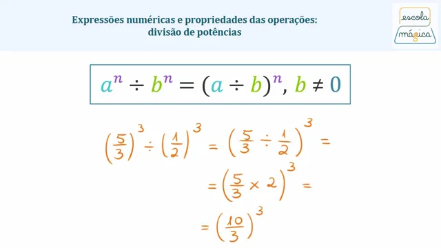 Operações com potências