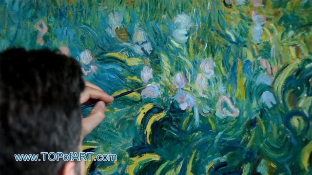 Monet | Irises | Painting Reproduction Video | TOPofART
