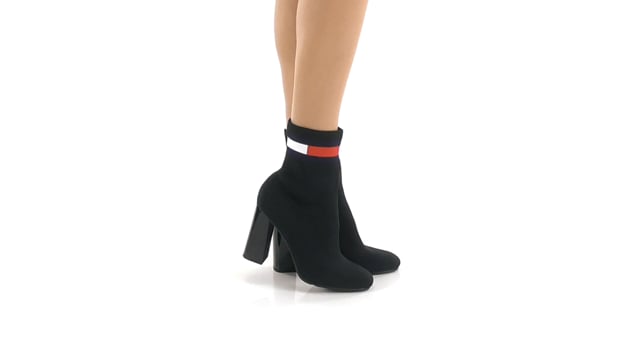 Tommy hilfiger best sale sock heeled boot