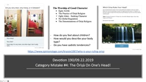 Devotion 190/09.22.2019 - Category Mistake #4: The Òrìṣà On One’s Head