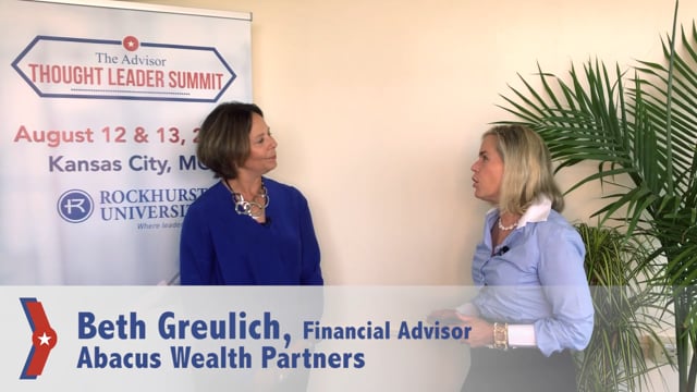 Beth Greulich Speaks with Pam Krueger at the Advisor Thought Leader Summit