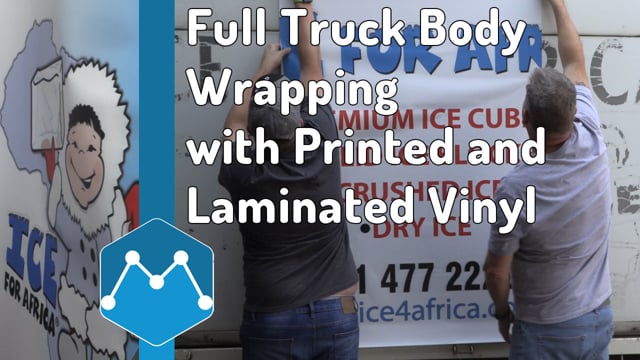 Maker Video: Vinyl Printing and Laminate For Truck Body Wrapping of an Ice for Africa Old Truck