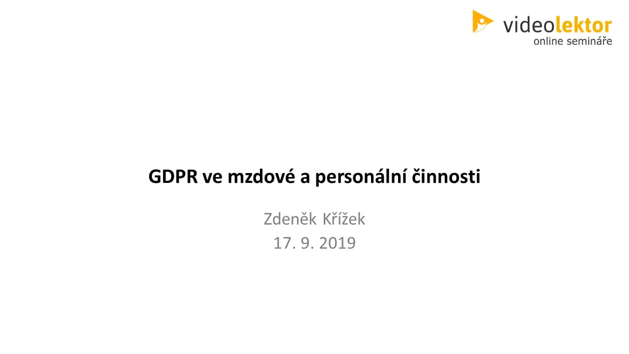 GDPR ve mzdové a personální činnosti