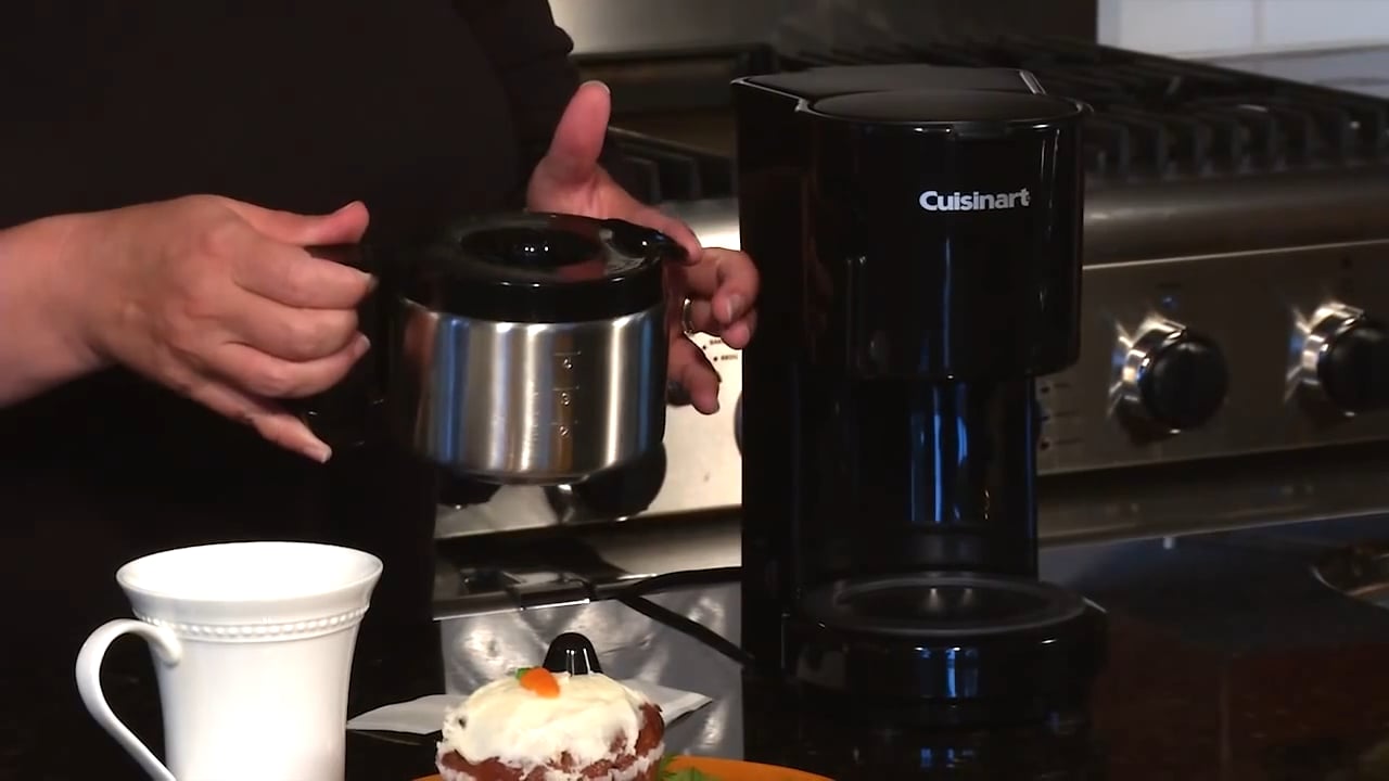 Cuisinart 4 Cup Coffee Maker with Stainless Steel Carafe on Vimeo