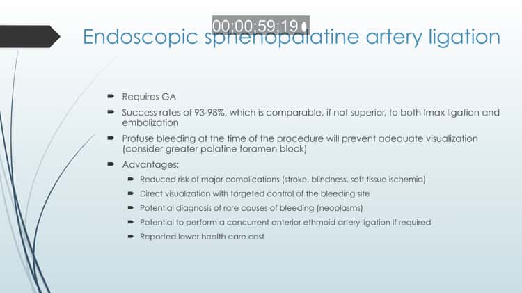 sphenopalatine artery ligation