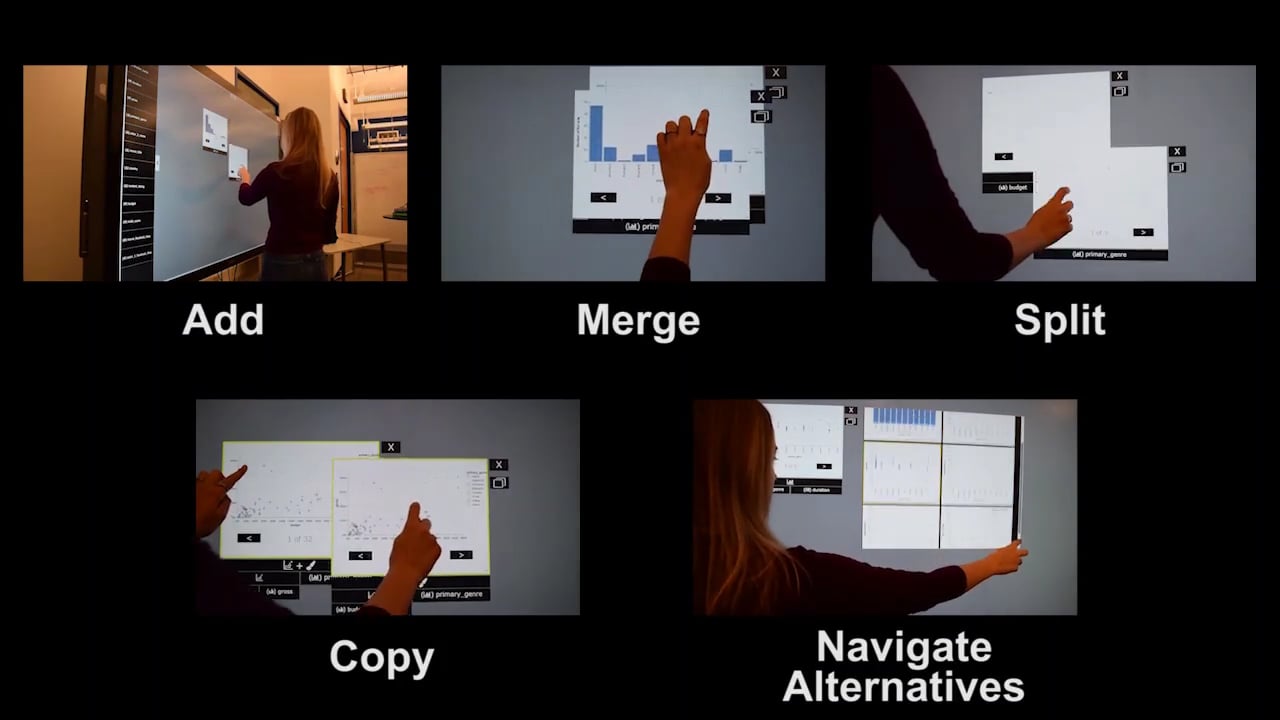 VIS19 Preview] VisWall: Visual Data Exploration using Direct Combination on Large Touch Displays (short paper) on Vimeo