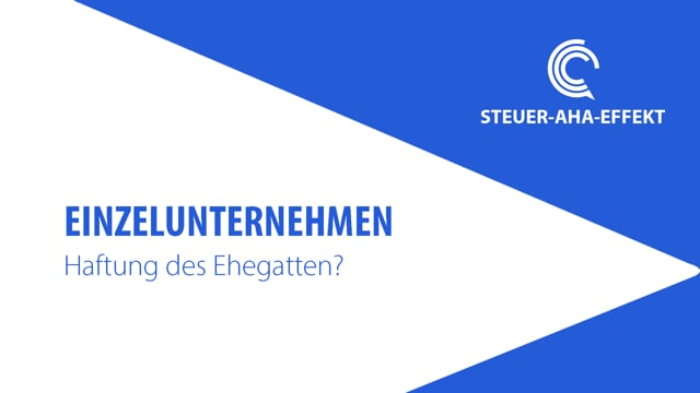 Einzelunternehmen Hafttung Ehegatte