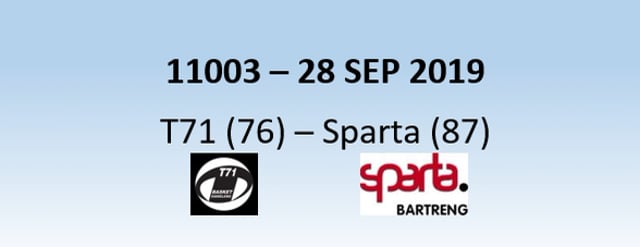 N1H 11003 T71 Dudelange (76) - Sparta Bertrange (87) 28/09/2019
