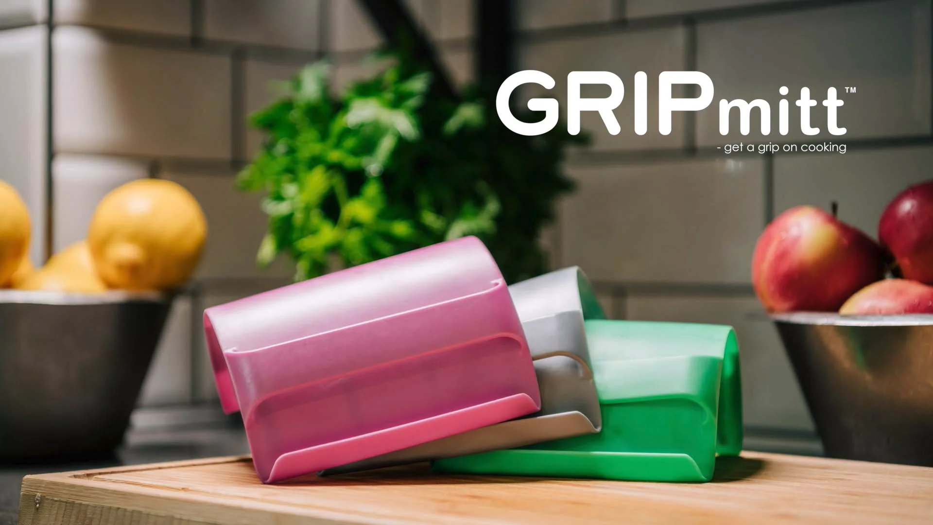 GRIPmitt® Silicone Kitchen & BBQ Mitt - RED, 2-pack - WOW GEAR