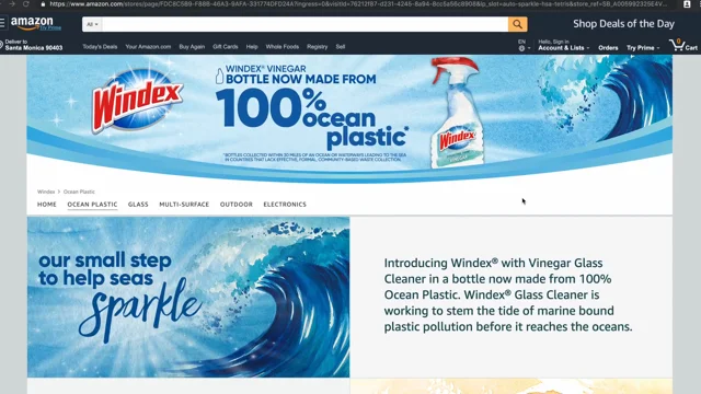 Windex glass cleaner will be in 100% recycled ocean plastic bottle