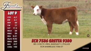 Lot #9 - ECR 7586 GRETTA 9380