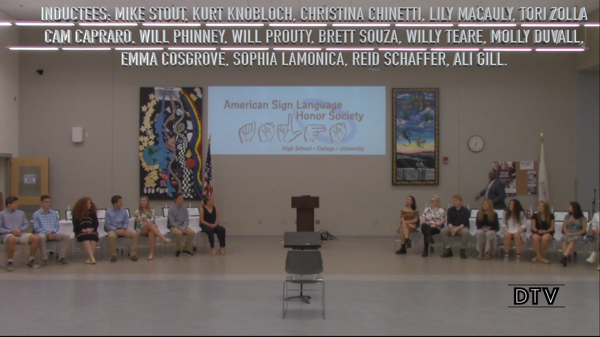 Duxbury High School's American Sign Language Honor Society Induction on