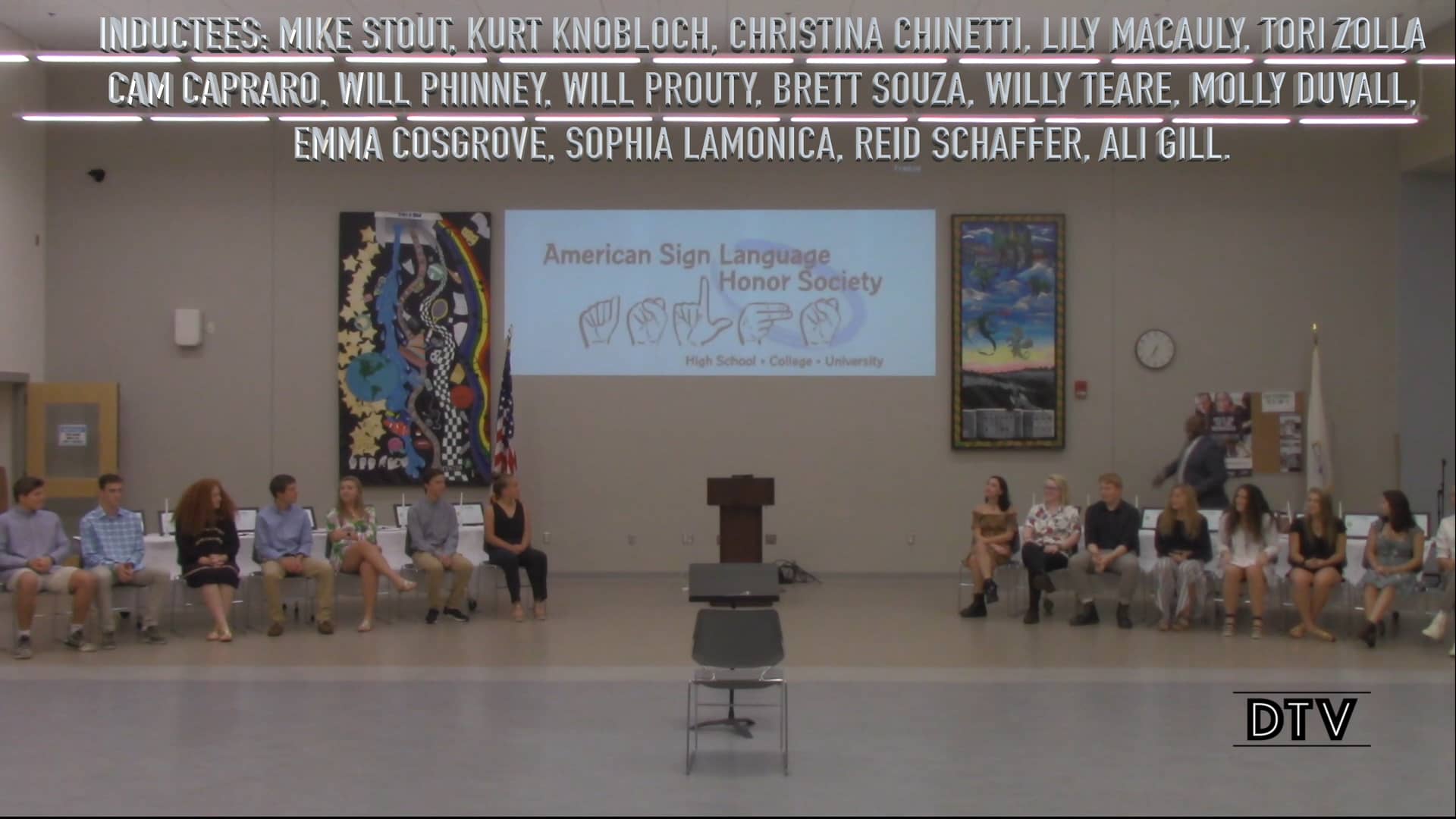 Duxbury High School's American Sign Language Honor Society Induction on