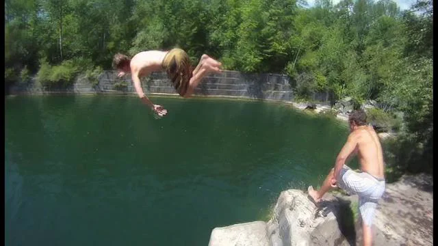 Quarry Cliff Jumping with GoPro