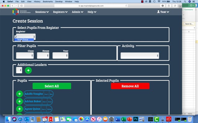 Creating registers