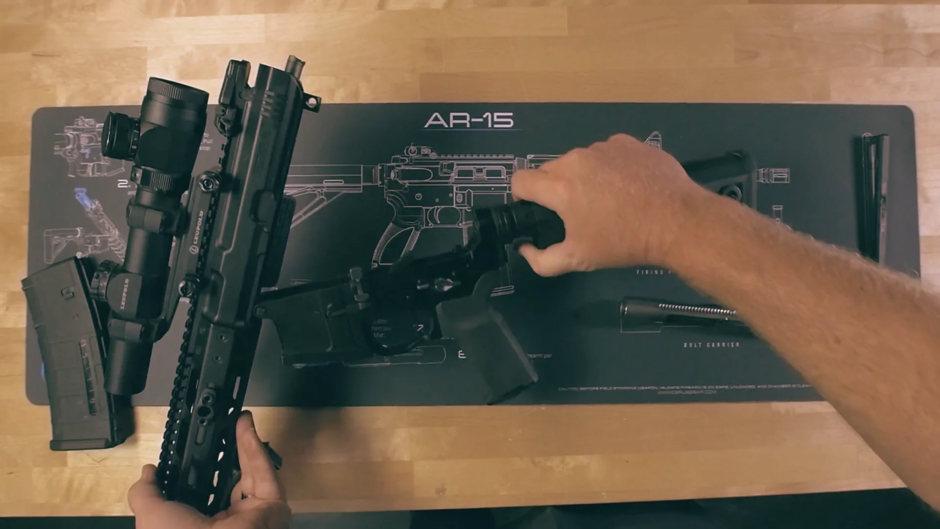 AK-47 Full Auto Parts Diagram Rifle Mat - 12” x 36”