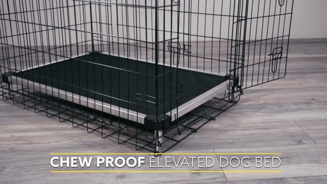 K9 Ballistics Chew Proof Armored Dog Crate Pad, Obsidian Black / Medium (35 L x 22 W x 1 H)