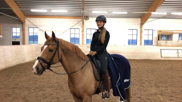 Förvänd galopp med skänkelvikning och öppna