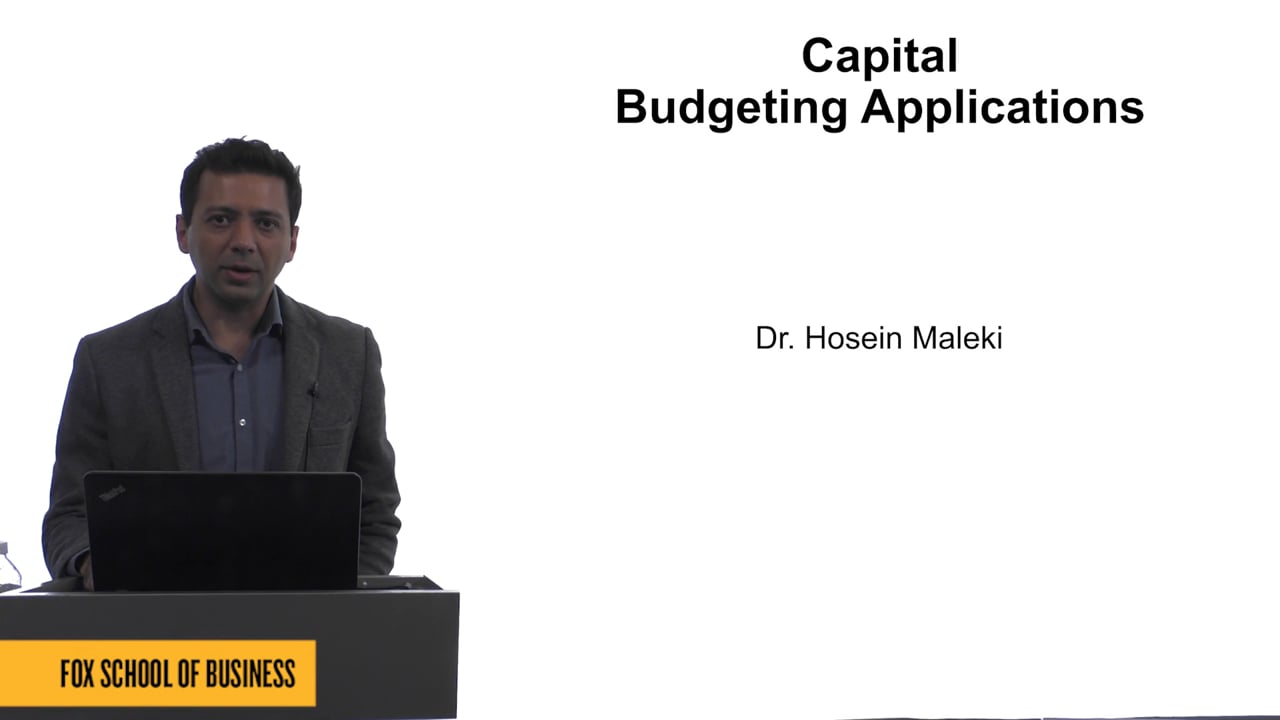 Capital Budgeting Applications