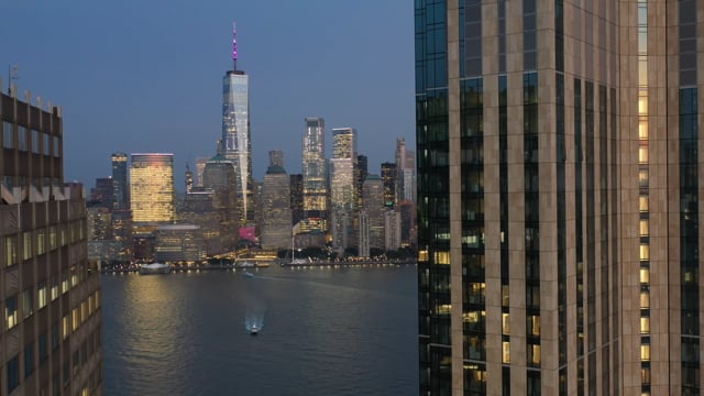 99 Hudson St Jersey City (twilight flyover)