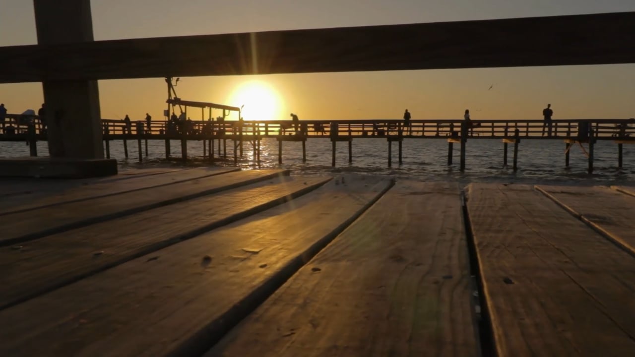 Cedar Point Fishing Pier:  Sunset and Twilight