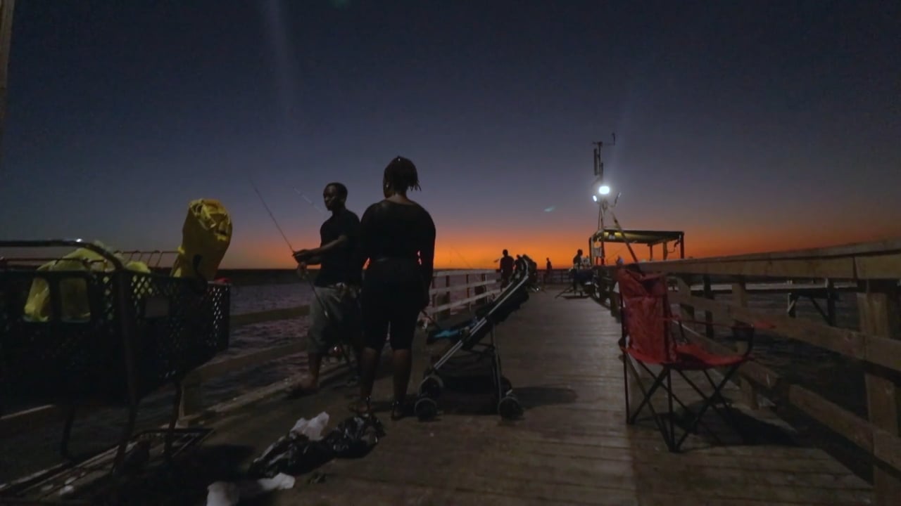 Twilight:  Cedar Point Fishing Pier