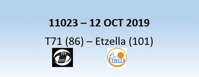 N1H 11023 T71 Dudelange (86) - Etzella Ettelbruck (101) 12/10/2019