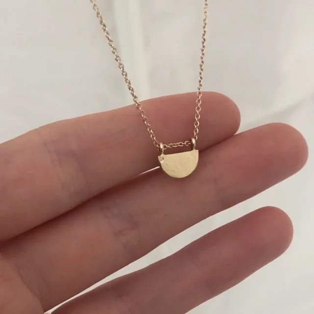 Half circle necklace on sale gold