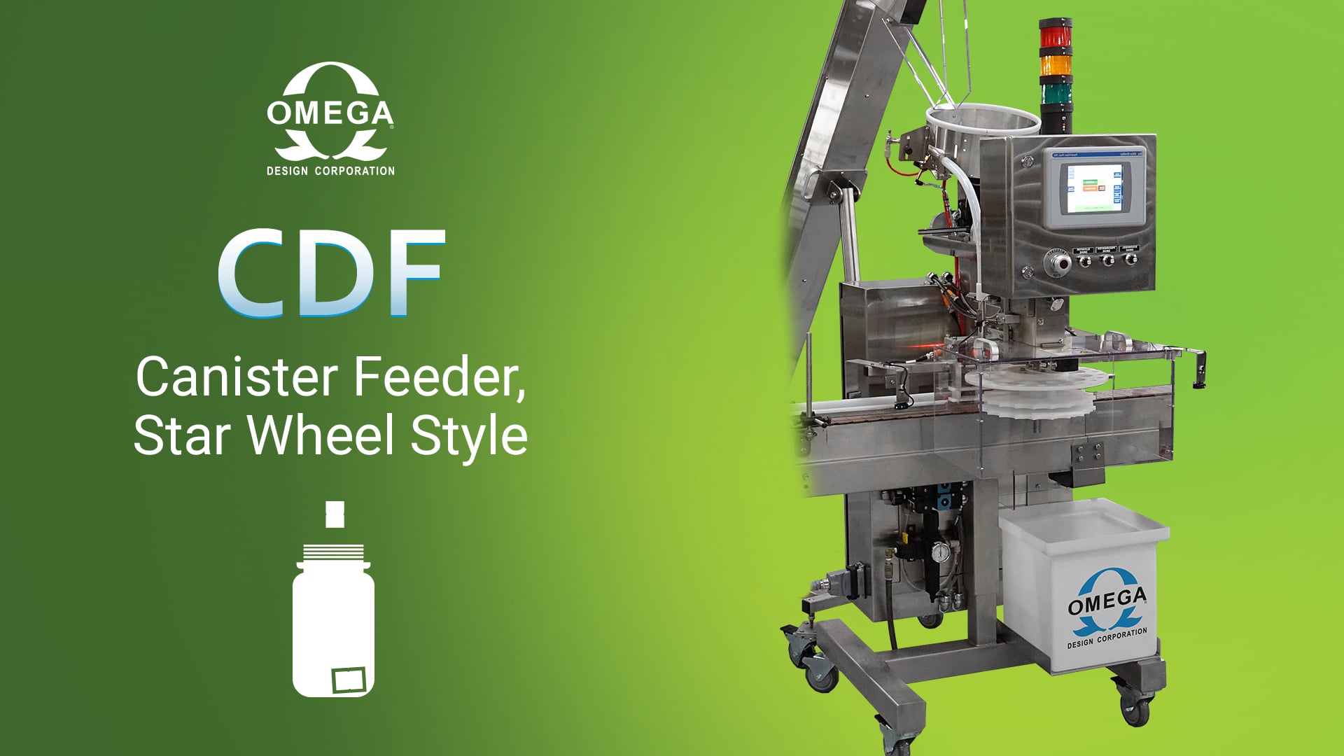 CDF - Canister Desiccant Feeder, Star Wheel Style - Omega Design