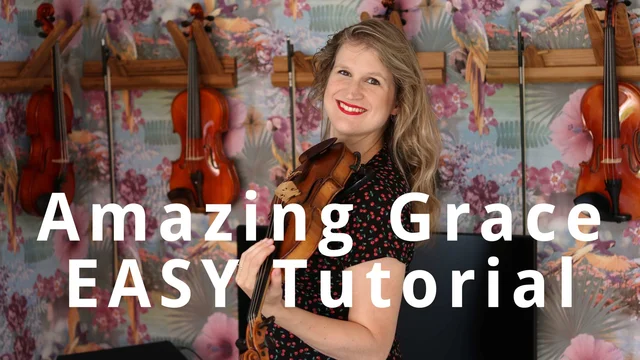 Amazing Grace (how to play) - Easy Beginners Song - Violin Tutorial 