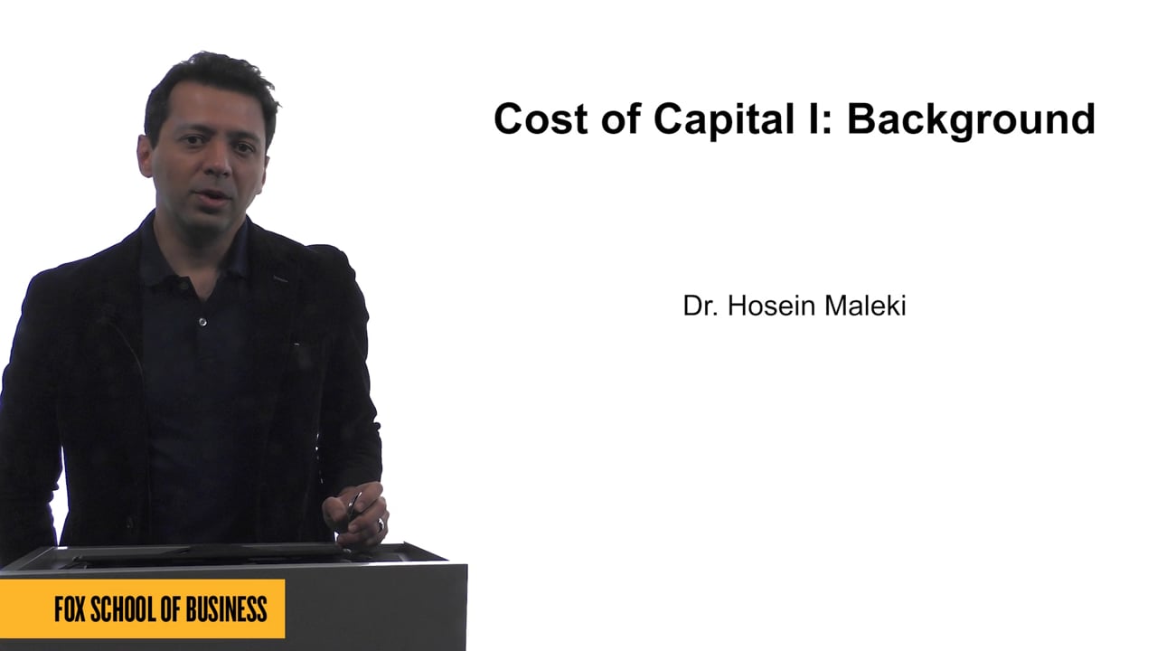 Cost of Capital I: Background