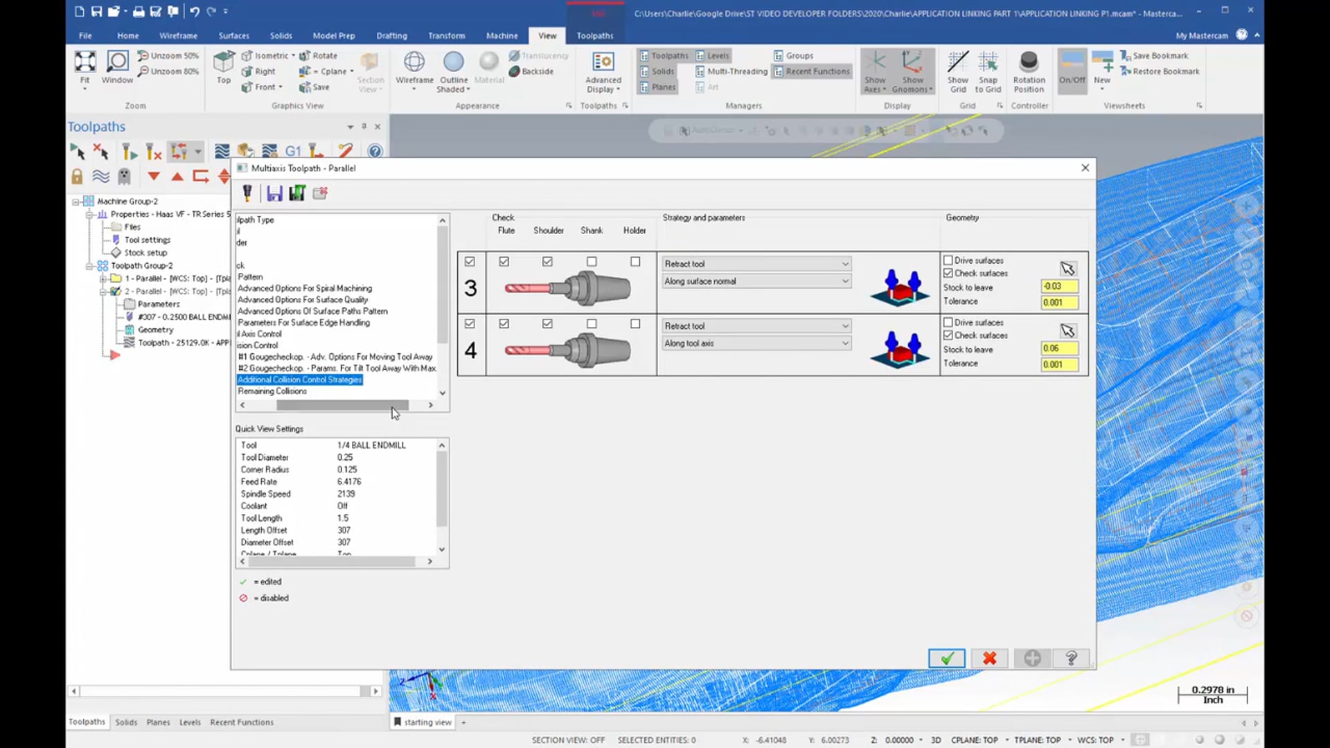 Multi Axis Parameters and Tools