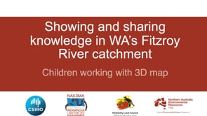 Children working with the Fitzroy River 3D map (Oct 2018)