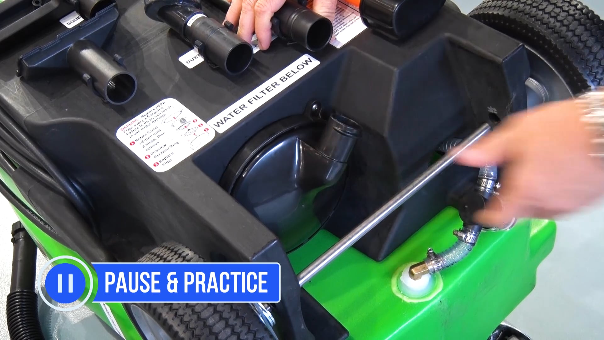 Maintaining the HEPA and Water Filter - video thumbnail