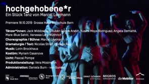 Trailer — hochgehobene*r, Ein Stück Tanz von Marcel Leemann