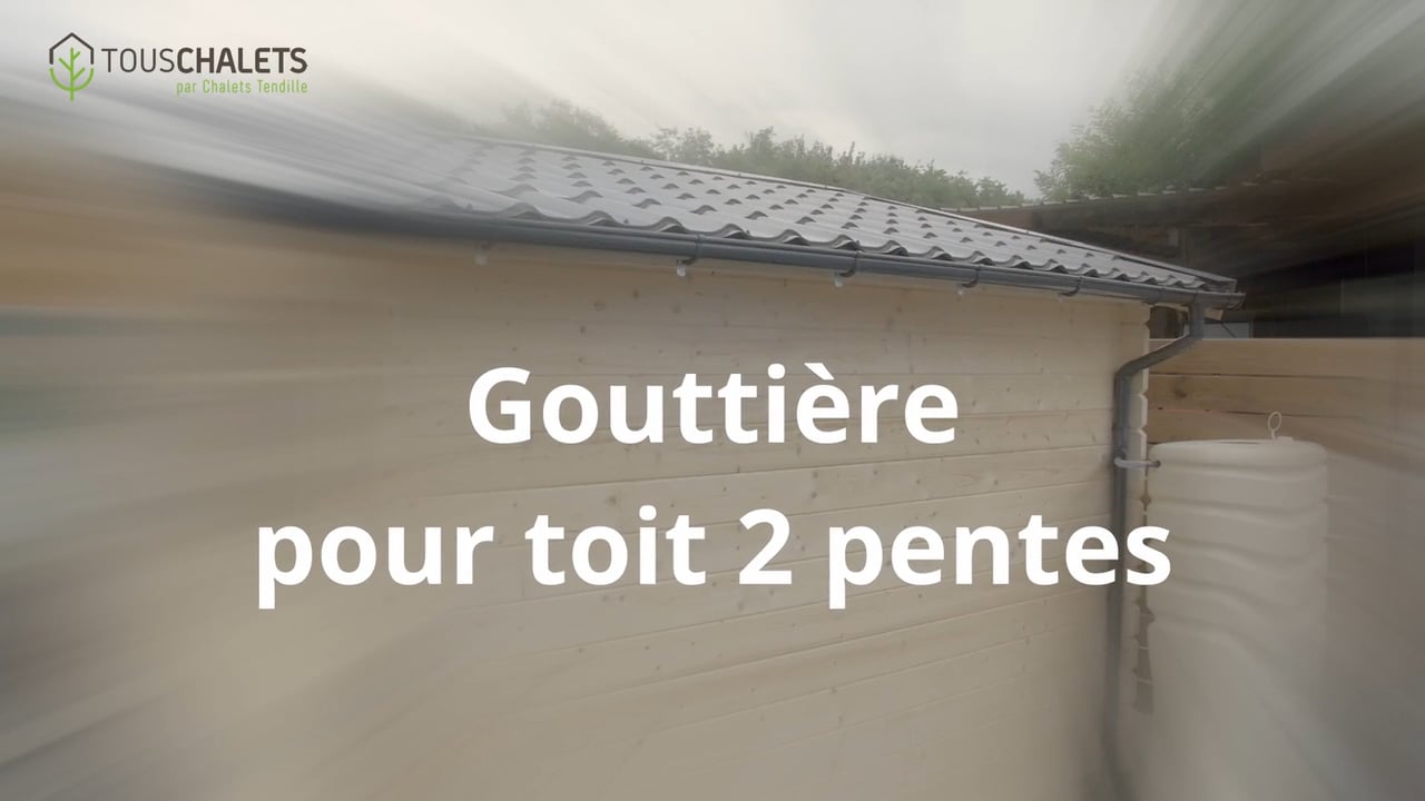 Gouttière pour toit 2 pentes