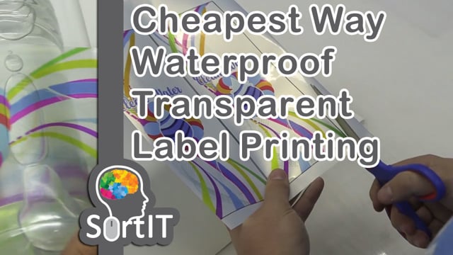 #SortIT, Waterproof Transparent Bottle Label Printing, Cheapest Way by Using Label Paper