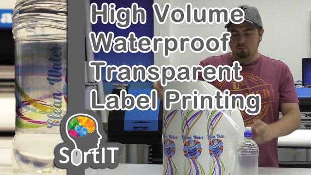 #SortIT, Waterproof Transparent Bottle Label Printing, High Volume Manufacture Machinery