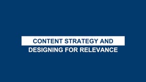 Content strategy and designing for relevance