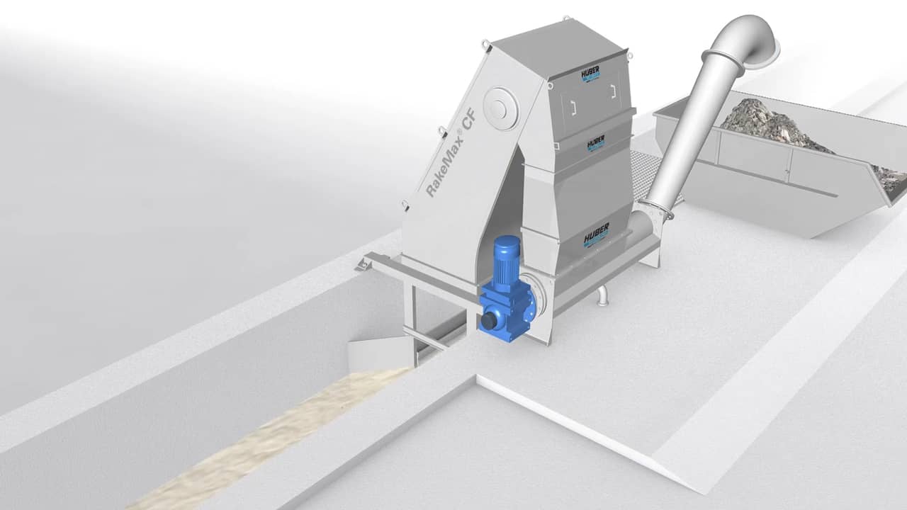 Hydroflux - HUBER RakeMax® Centre Flow Screen on Vimeo
