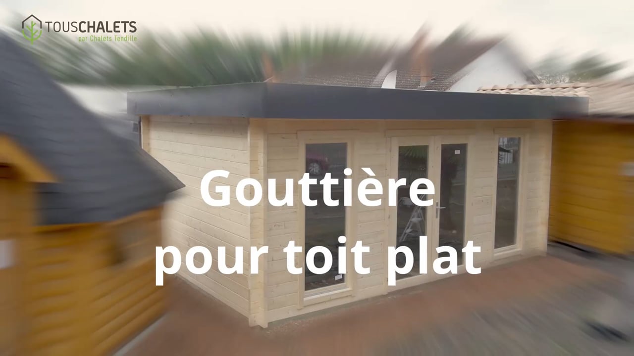 Pose gouttière abri toit plat