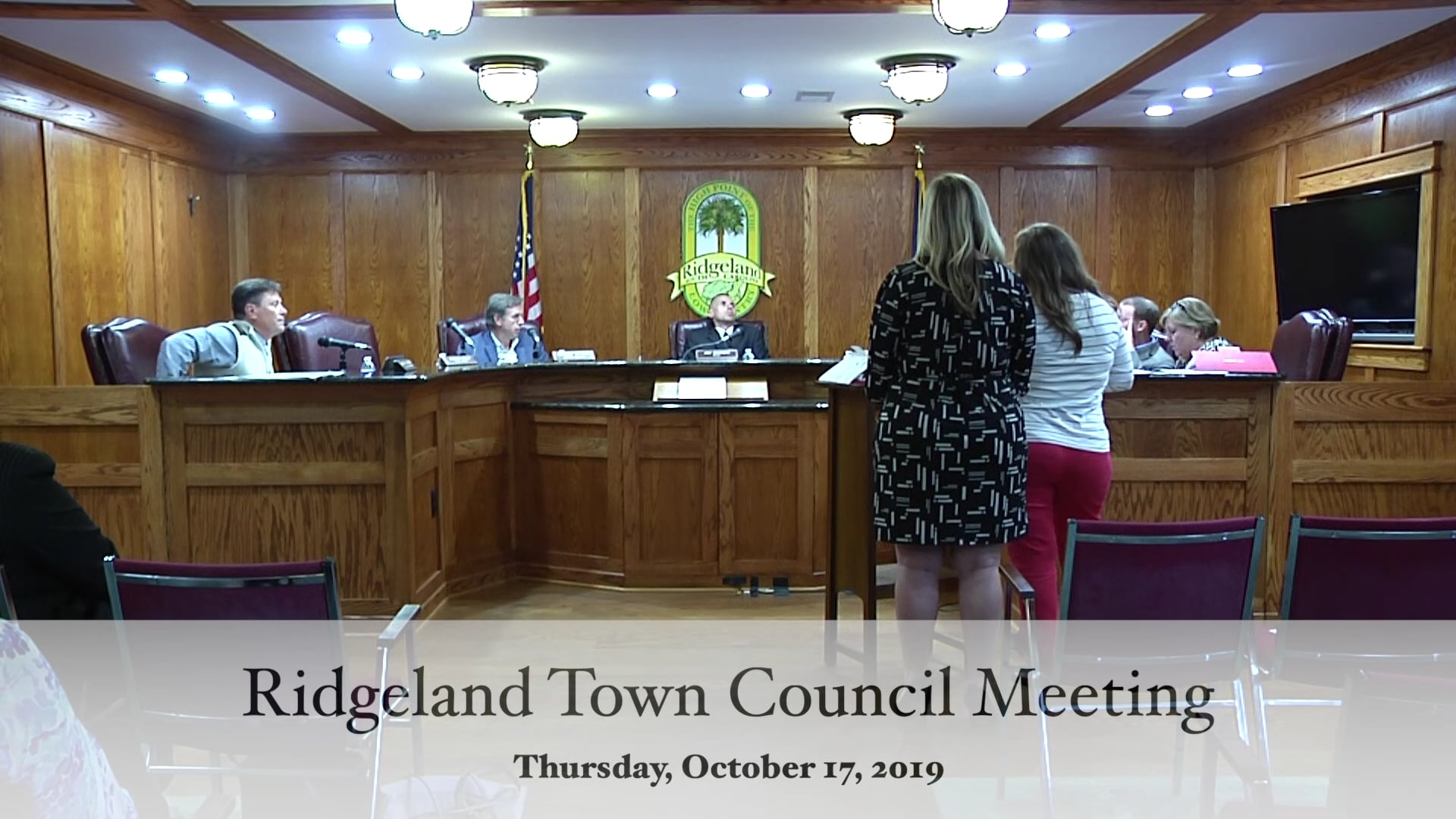 Ridgeland Town Council MeetingOctober 17, 2019 on Vimeo