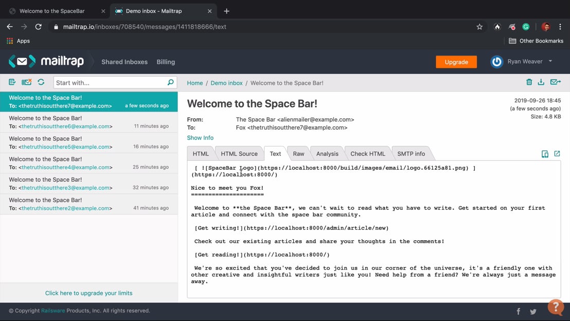 Pretty Text Emails > Symfony Mailer Love Sending Emails Again