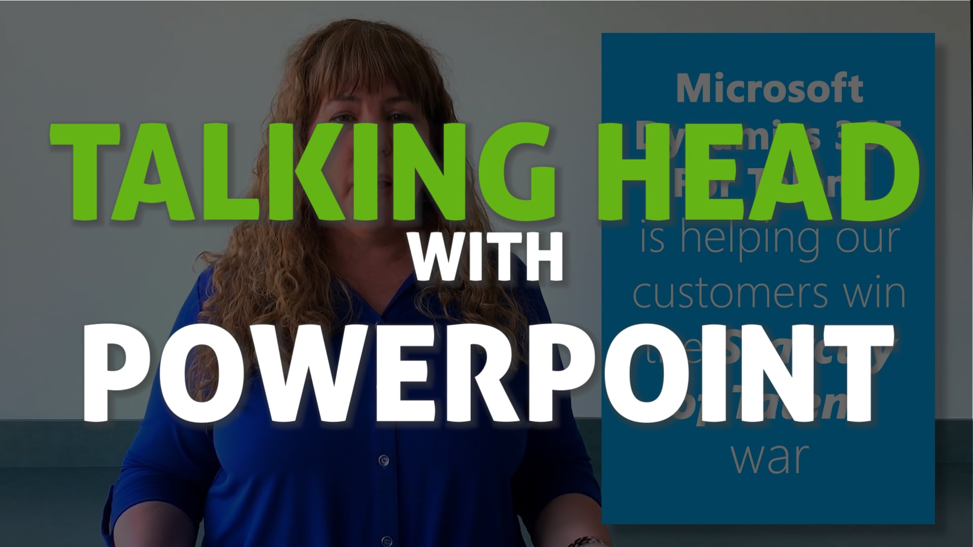 Trainer talking with powerpoint slides
