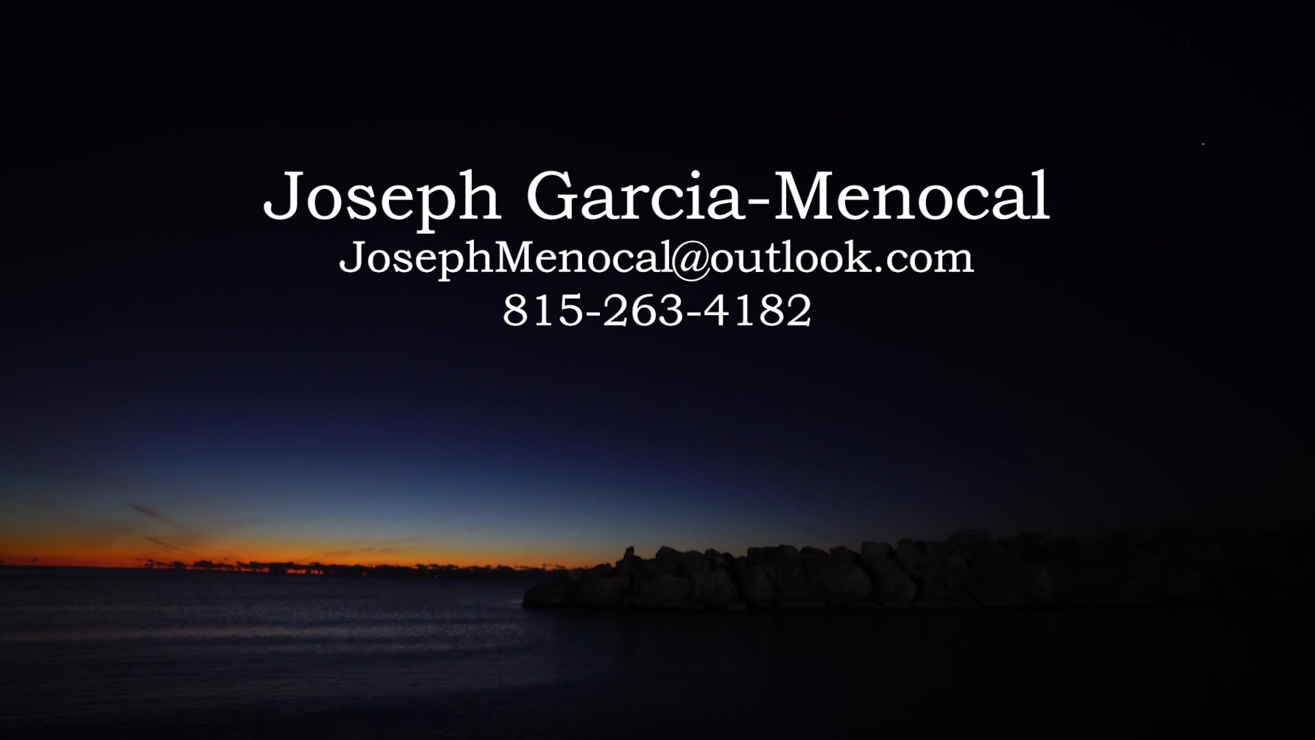 Joseph Garcia-Menocal - 2019 Reel