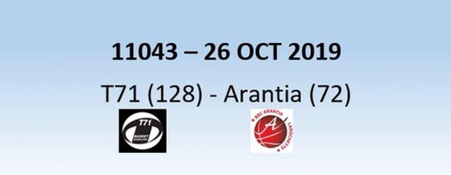 N1H 11043 T71 Dudelange (128) - Arantia Larochette  (72) 26/10/2019