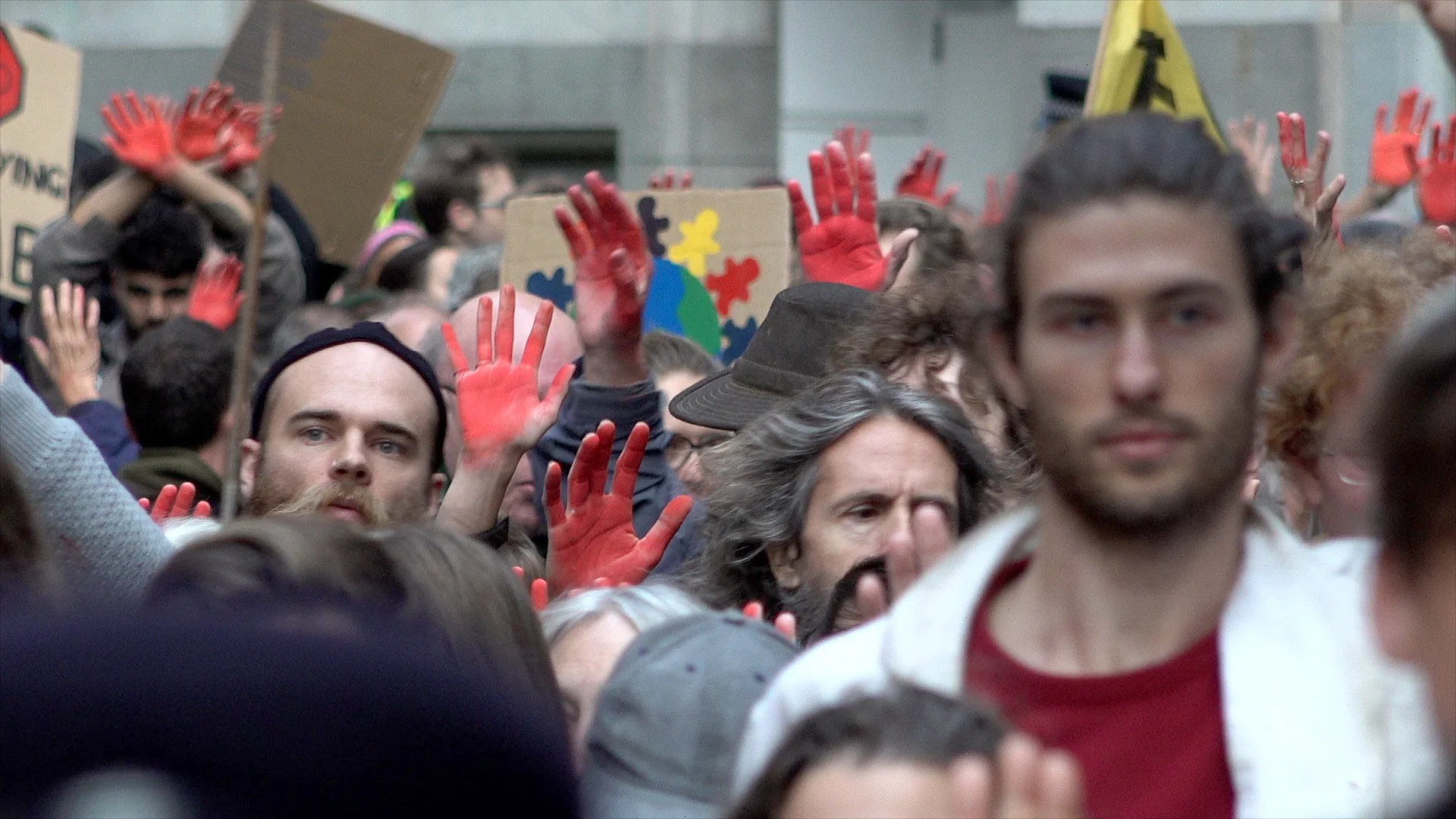 Red Hand Extinction Rebellion Target Government Offices on Vimeo