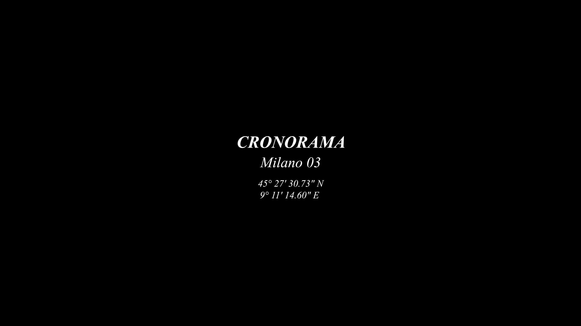 CRONORAMA series | Milano 03