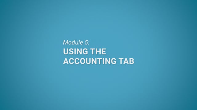 Module 05: Using the Accounting Tab - Video Thumbnail